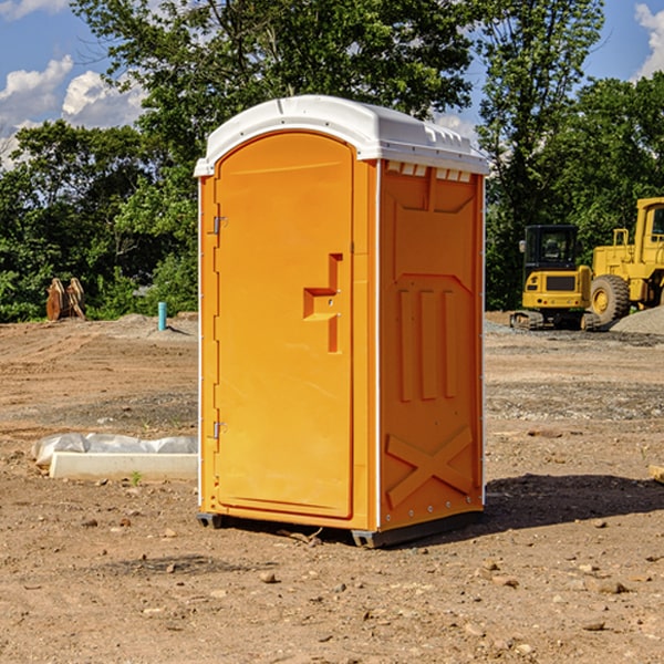 how often are the portable restrooms cleaned and serviced during a rental period in Fall Rock KY